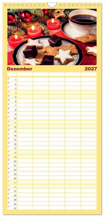 Produktbild: Familienplaner 2027 - Kulinarische Kompositionen mit 5 Spalten (Wandkalender, 21 x 45 cm) CALVENDO