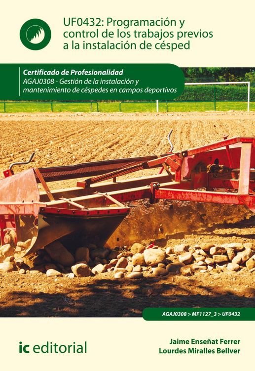 Produktbild: Programaci&oacute;n y control de los trabajos previos a la instalaci&oacute;n de c&eacute;sped. AGAJ0308