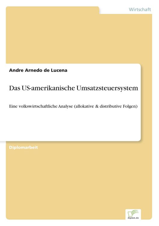 Produktbild: Das US-amerikanische Umsatzsteuersystem