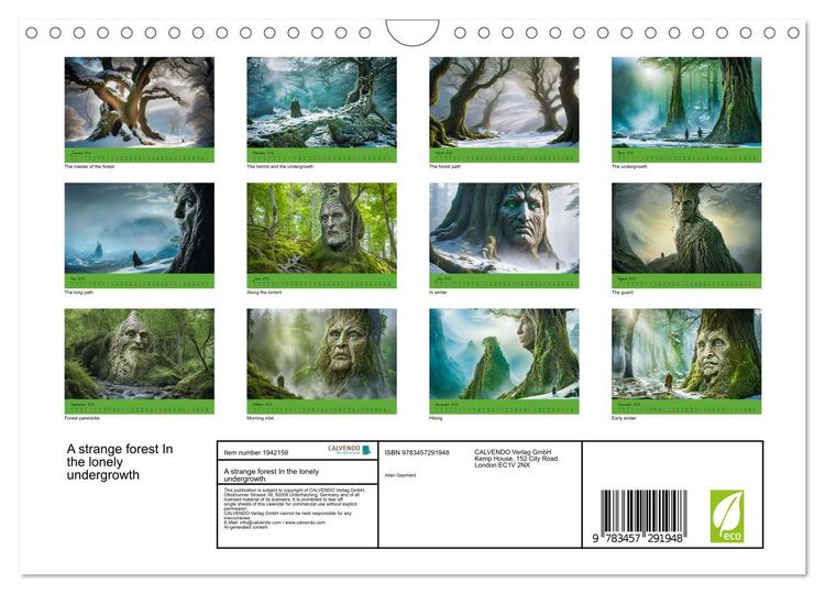 Produktbild: A strange forest In the lonely undergrowth (Wall Calendar 2026 DIN A4 landscape), CALVENDO 12 Month Wall Calendar
