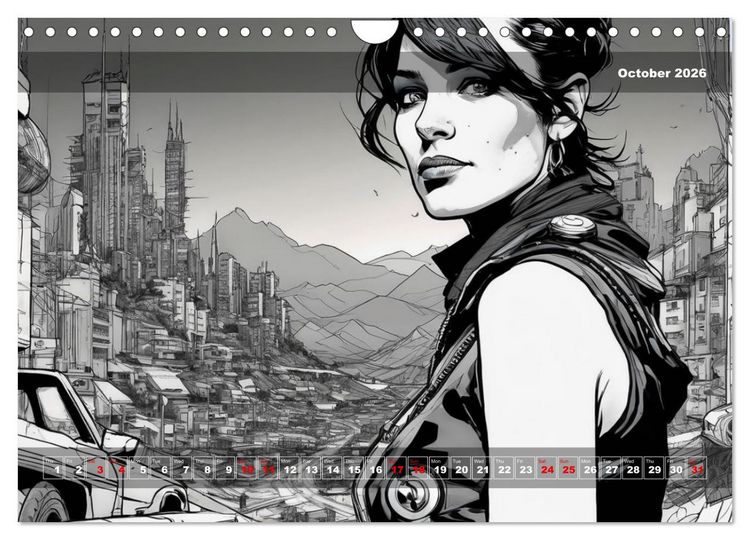 Produktbild: Yolanda's portraits, a graphic portfolio (Wall Calendar 2026 DIN A4 landscape), CALVENDO 12 Month Wall Calendar