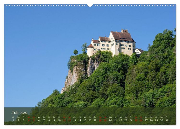Produktbild: Festungen und Schl&ouml;sser auf der Schw&auml;bischen Alb (Wandkalender 2026 DIN A2 quer), CALVENDO Monatskalender