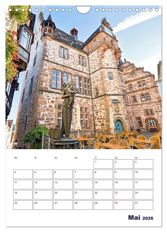 Produktbild: Marburg - Universit&auml;tsstadt mit Flair (Wandkalender 2026 DIN A4 hoch), CALVENDO Monatskalender