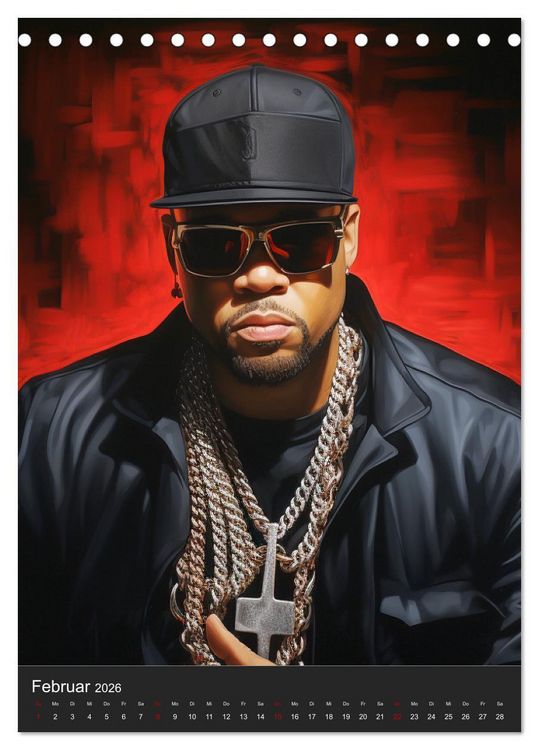 Produktbild: Rap Kings. Paintings im Streetwear-Charme (Tischkalender 2026 DIN A5 hoch), CALVENDO Monatskalender