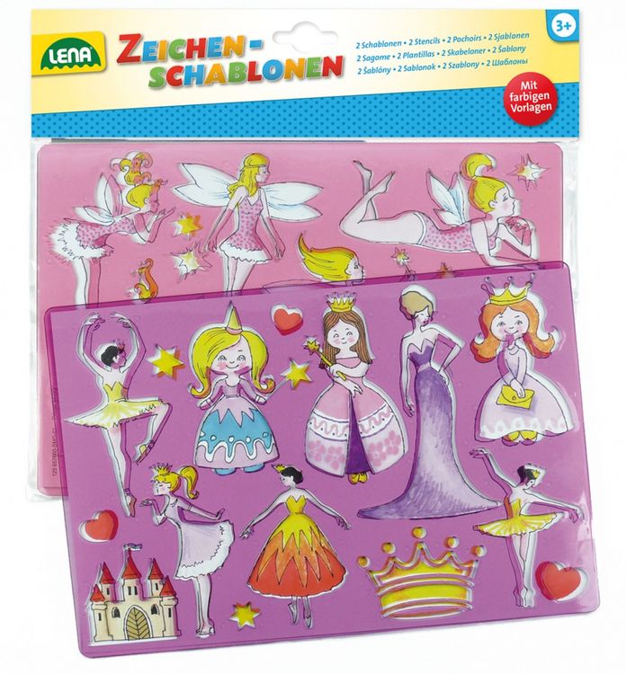 Produktbild: Zeichenschablone Prinzessinen + Elfen, Beutel