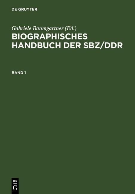 Produktbild: Biographisches Handbuch der SBZ/DDR. Band 1+2