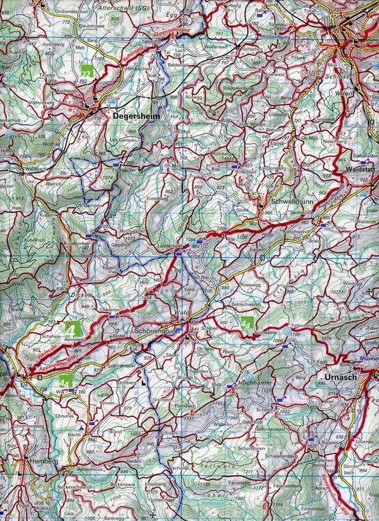 Produktbild: Appenzell - S&auml;ntis / St. Gallen 09 Wanderkarte 1:40 000 matt laminiert