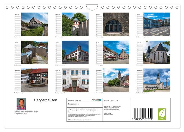 Produktbild: Sangerhausen (Wandkalender 2026 DIN A4 quer), CALVENDO Monatskalender