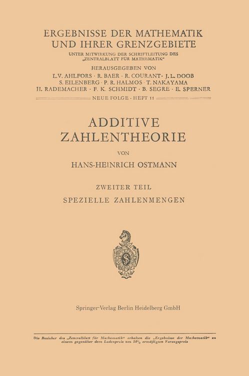 Produktbild: Additive Zahlentheorie