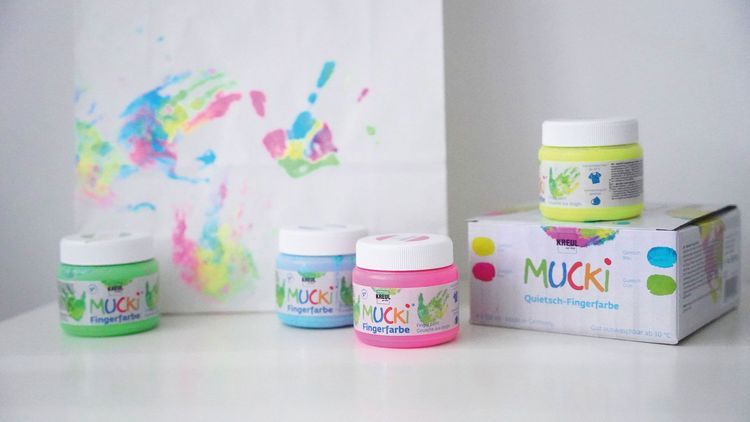 Produktbild: KREUL MUCKI Quietsch-Fingerfarbe Set 4 x 150 ml