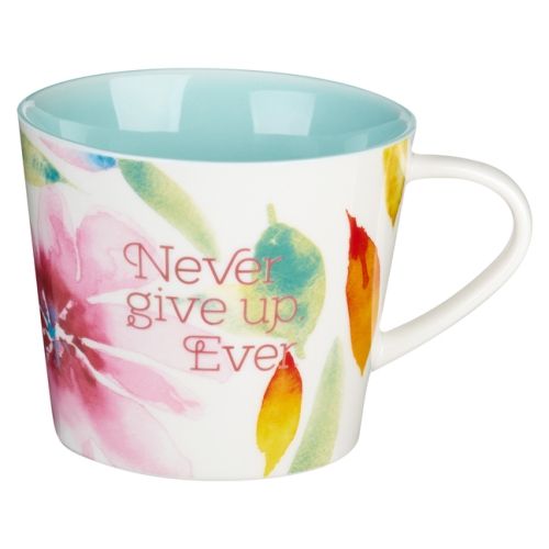 Produktbild: Pink Daisies Coffee Mug Never Give Up Ever