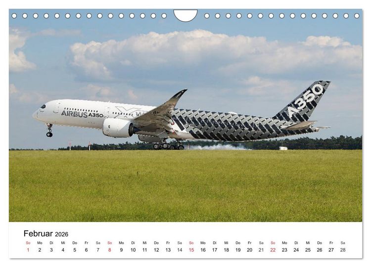 Produktbild: Die sch&ouml;nsten Airliner (Wandkalender 2026 DIN A4 quer), CALVENDO Monatskalender