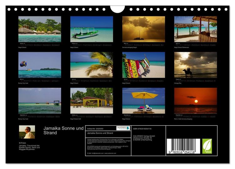 Produktbild: Jamaika Sonne und Strand (Wandkalender 2026 DIN A4 quer), CALVENDO Monatskalender