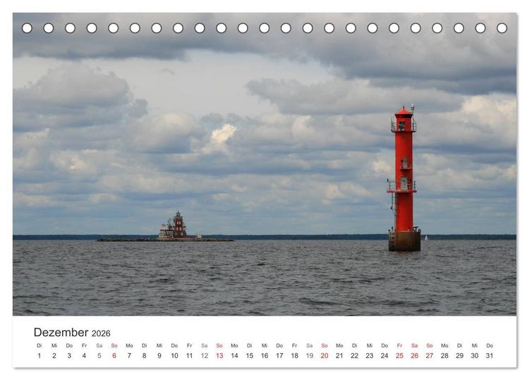 Produktbild: Leuchtt&uuml;rme und Leuchtfeuer an der Ostsee (Tischkalender 2026 DIN A5 quer), CALVENDO Monatskalender