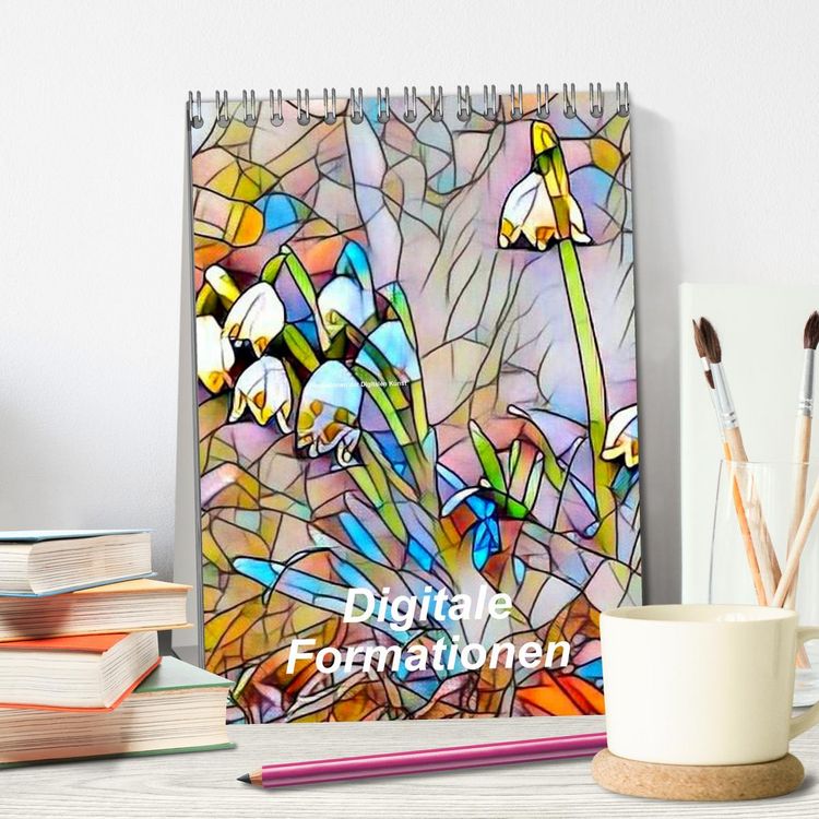 Produktbild: Digitale Formationen (Tischkalender 2026 DIN A5 hoch), CALVENDO Monatskalender