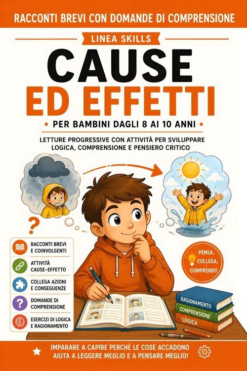 Produktbild: Racconti Brevi con Domande di Comprensione. Cause ed Effetti per Bambini dagli 8 ai 10 Anni