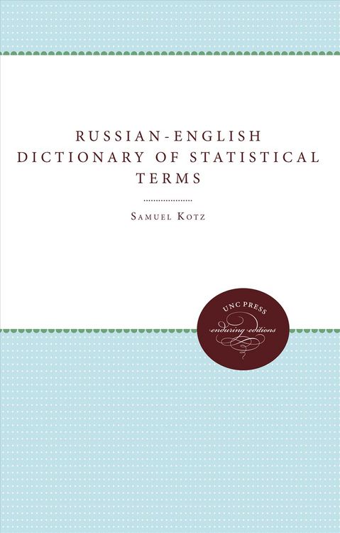 Produktbild: Russian-English Dictionary of Statistical Terms and Expressions and Russian Reader in Statistics