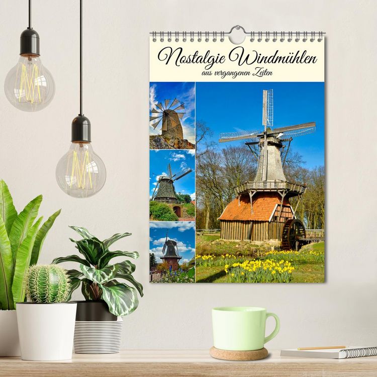 Produktbild: Nostalgie Windm&uuml;hlen (Wandkalender 2026 DIN A4 hoch), CALVENDO Monatskalender
