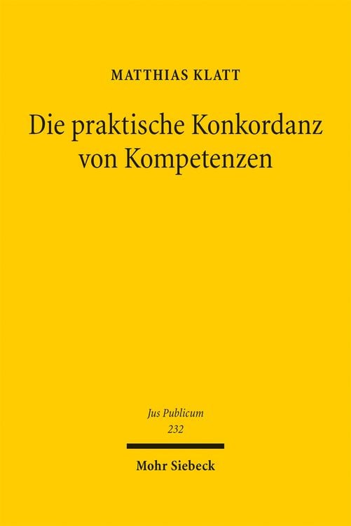 Produktbild: Die praktische Konkordanz von Kompetenzen