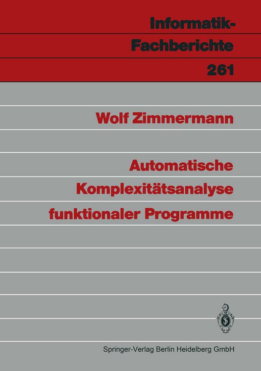 Produktbild: Automatische Komplexit&auml;tsanalyse funktionaler Programme