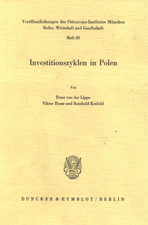 Produktbild: Investitionszyklen in Polen.