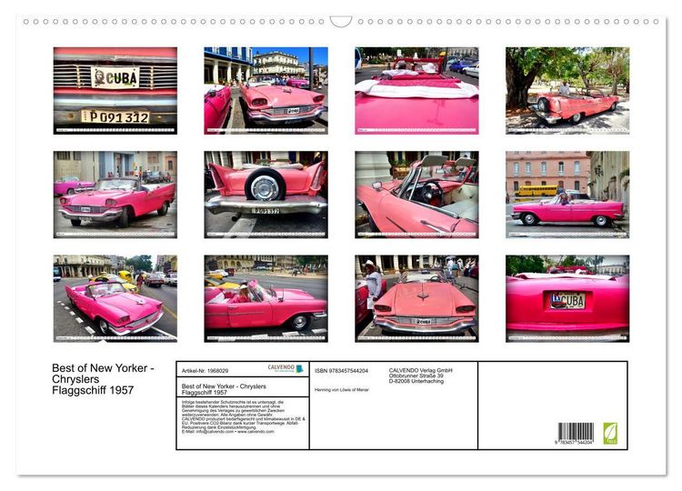 Produktbild: Best of New Yorker - Chryslers Flaggschiff 1957 (Wandkalender 2026 DIN A2 quer), CALVENDO Monatskalender