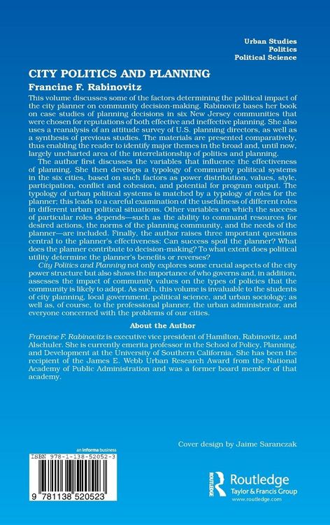 Produktbild: City Politics and Planning
