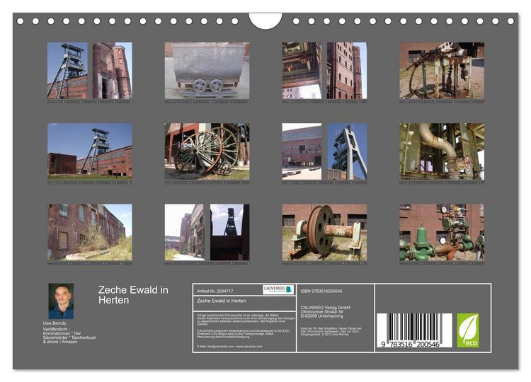 Produktbild: Zeche Ewald in Herten (Wandkalender 2026 DIN A4 quer), CALVENDO Monatskalender