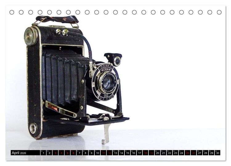 Produktbild: Alte Fotoapparate - Kameras von Kodak der Jahre 1905 bis 1977 (Tischkalender 2026 DIN A5 quer), CALVENDO Monatskalender