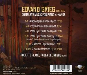 Produktbild: Grieg:Music for Piano 4-Hands,Peer Gynt Suites