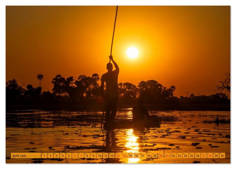 Produktbild: Das Okavango-Delta - Naturwunder im Herzen Afrikas (Tischkalender 2026 DIN A5 quer), CALVENDO Monatskalender