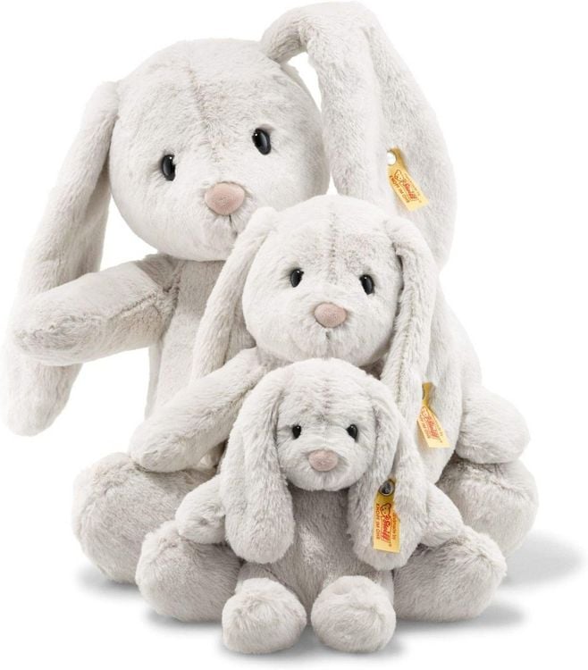 Produktbild: Steiff 080463 - Soft Cuddly Friends: Hoppie Hase, hellgrau 18 cm