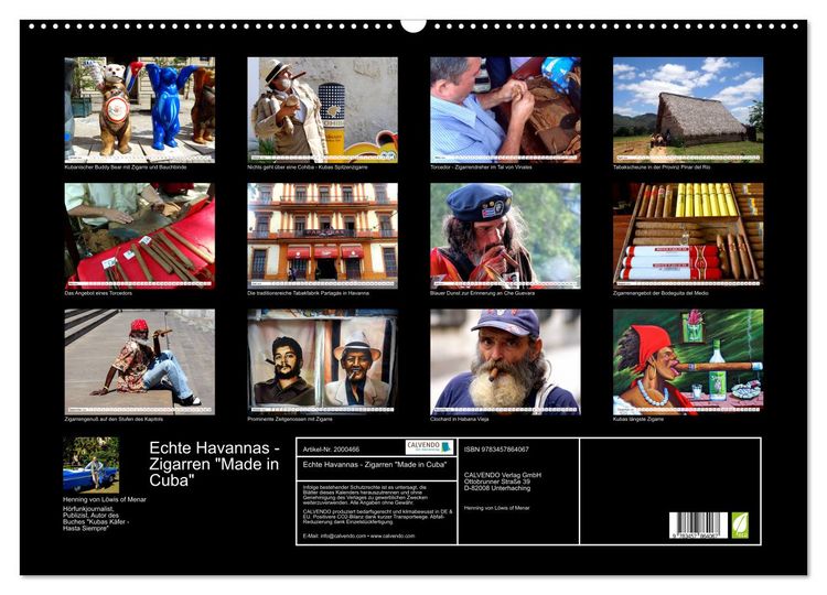 Produktbild: Echte Havannas - Zigarren "Made in Cuba" (Wandkalender 2026 DIN A2 quer), CALVENDO Monatskalender