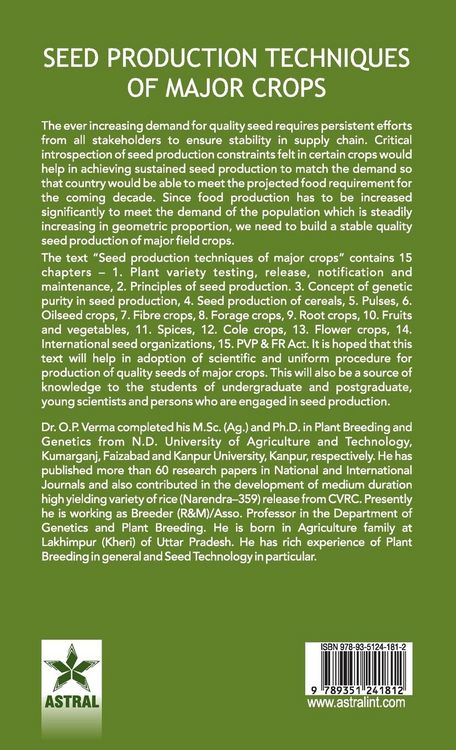 Produktbild: Seed Production Techniques of Major Crops