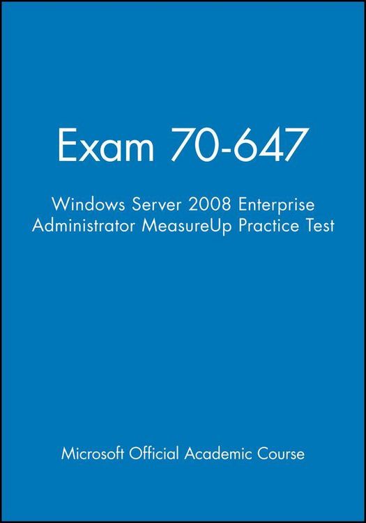 Produktbild: Exam 70-647 Windows Server 2008 Enterprise Adminis trator MeasureUp Practice Test