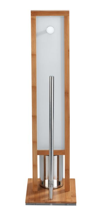 Produktbild: Stand WC-Garnitur Mod. Rivalta Bambus, integrierter Toilettenpapierhalter und WC-B&uuml;rstenhalter