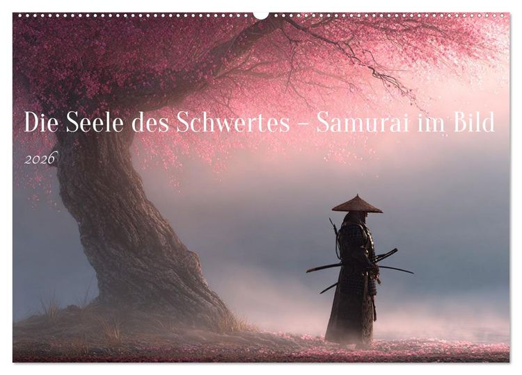 Produktbild: Die Seele des Schwertes &ndash; Samurai im Bild (Wandkalender 2026 DIN A2 quer), CALVENDO Monatskalender