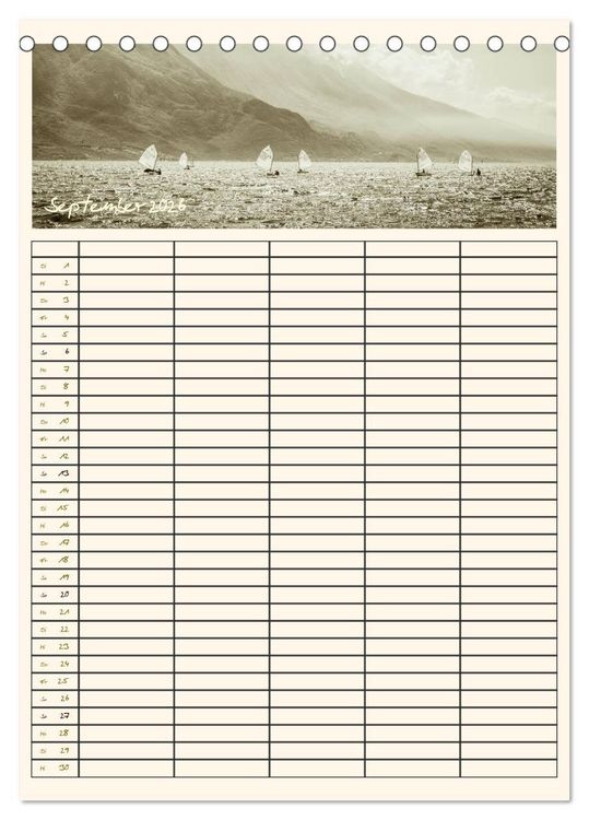 Produktbild: Der Gardasee im Norden - Familienplaner 2026 (Tischkalender 2026 DIN A5 hoch), CALVENDO Monatskalender