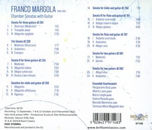 Produktbild: Margola:Chamber Sonatas With Guitar