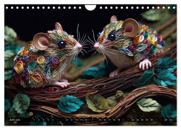 Produktbild: Quilling Inspirationen (Wandkalender 2026 DIN A4 quer), CALVENDO Monatskalender