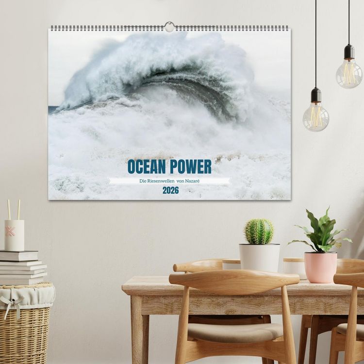 Produktbild: OCEAN POWER - Die Riesenwellen von Nazar&eacute; (Wandkalender 2026 DIN A2 quer), CALVENDO Monatskalender