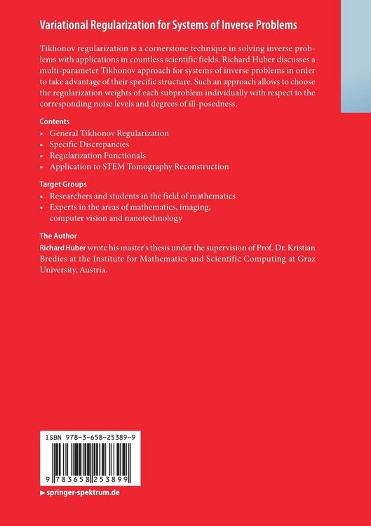 Produktbild: Variational Regularization for Systems of Inverse Problems