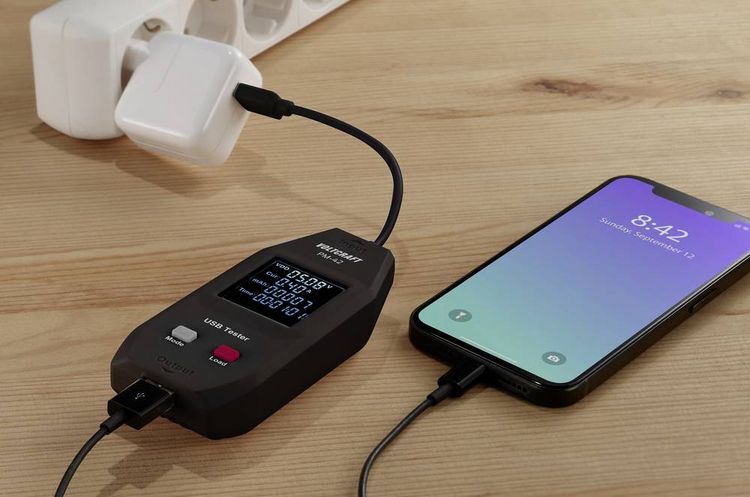 Produktbild: VOLTCRAFT PM-42 USB Typ A Tester mit Zuschaltung von Last