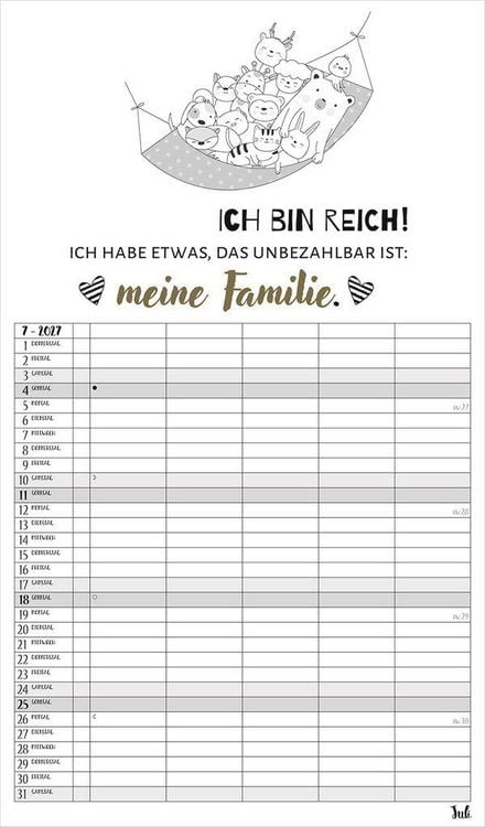 Produktbild: Visual Words Familienplaner 2027