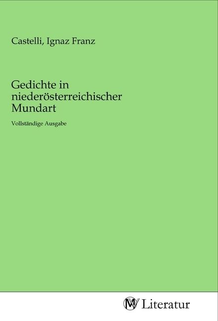 Produktbild: Gedichte in nieder&ouml;sterreichischer Mundart