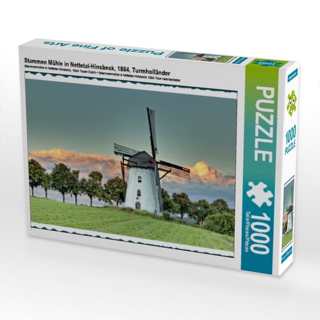 Produktbild: CALVENDO Puzzle Stammen M&uuml;hle in Nettetal-Hinsbeck, 1864, Turmholl&auml;nder | 1000 Teile Lege-Gr&ouml;&szlig;e 64x48cm Foto-Puzzle f&uuml;r gl&uuml;ckliche Stunden