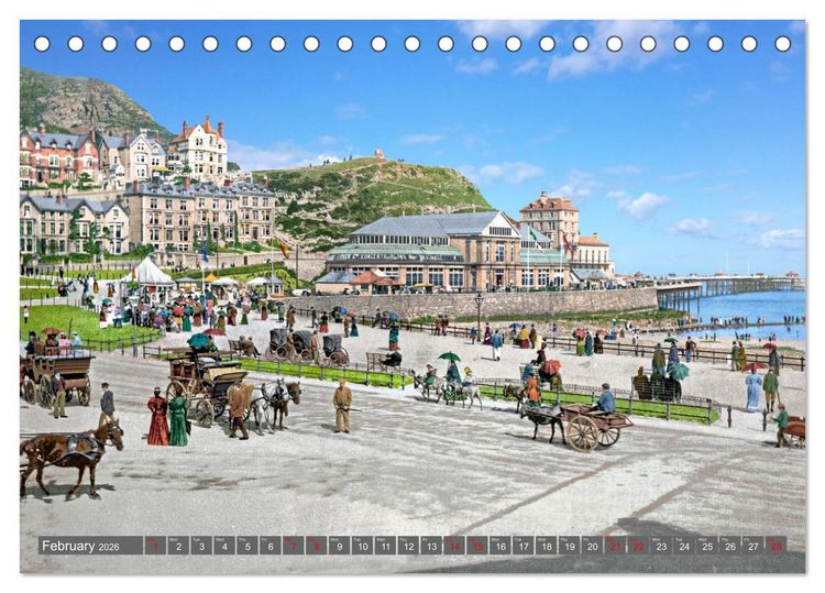 Produktbild: Wales around 1900 - photos restored and colourised (Desk Calendar 2026 DIN A5 landscape), CALVENDO 12 Month DeskCalendar