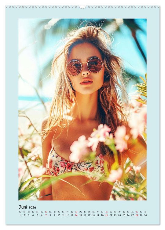 Produktbild: Sommer-Traum. Sch&ouml;ne M&auml;dchen am Meer (hochwertiger Premium Wandkalender 2026 DIN A2 hoch), Kunstdruck in Hochglanz