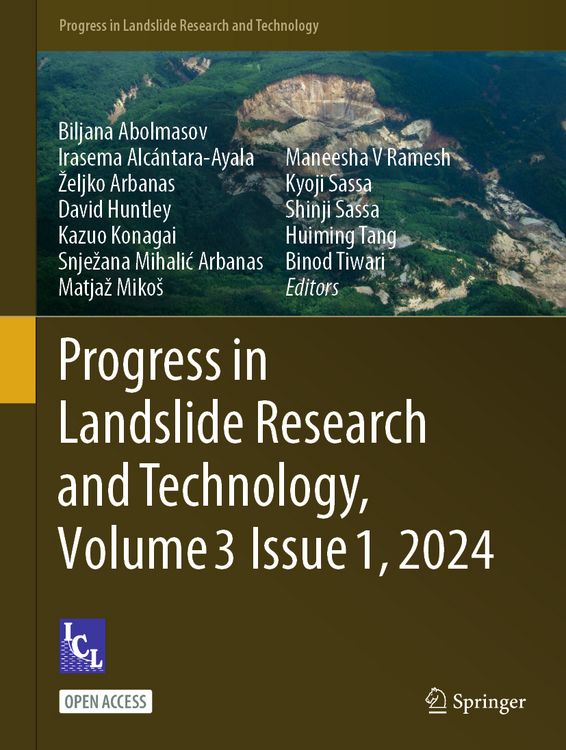 Produktbild: Progress in Landslide Research and Technology, Volume 3 Issue 1, 2024