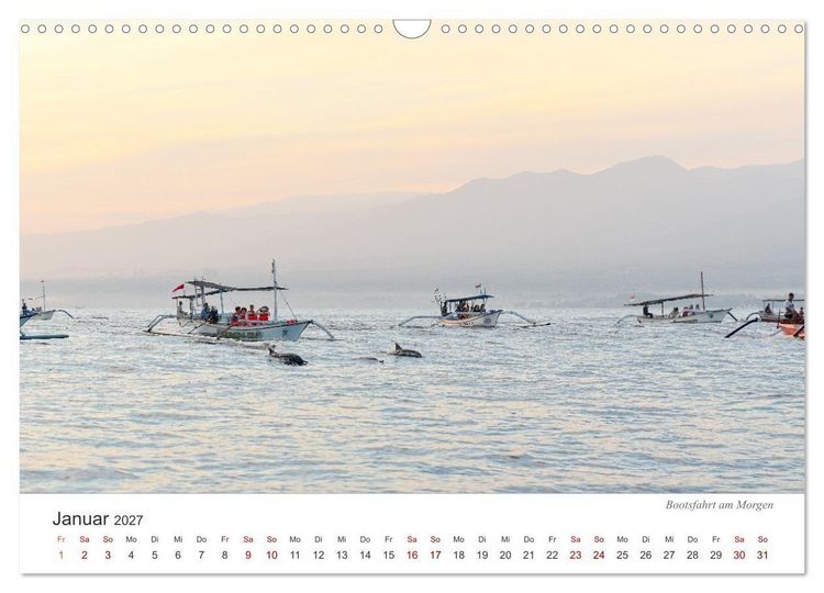 Produktbild: Impressionen einer Reise durch Bali (Wandkalender 2027 DIN A3 quer), CALVENDO Monatskalender
